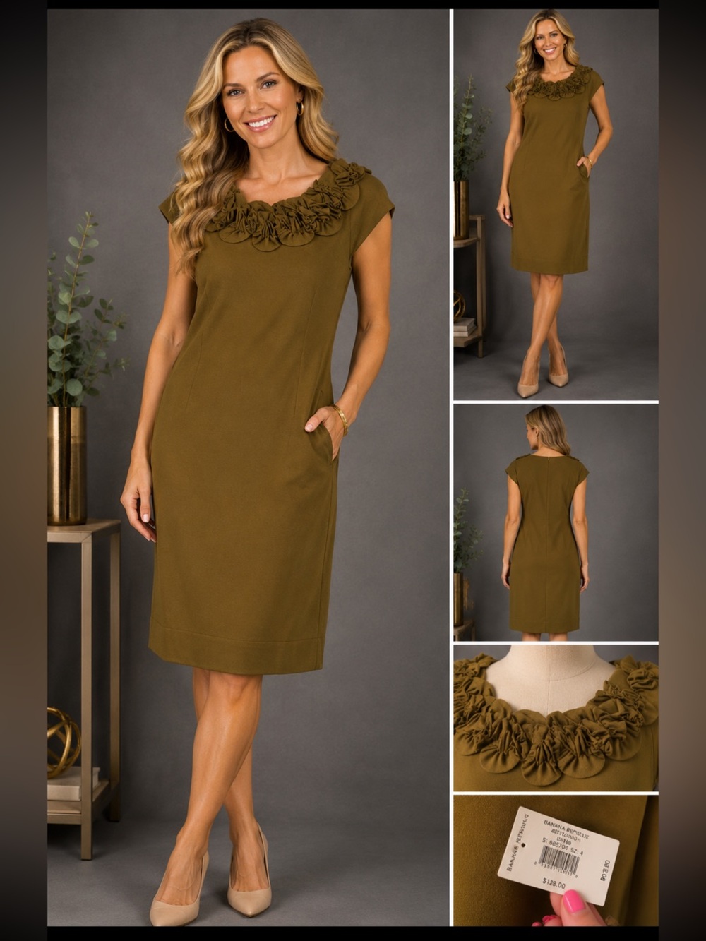 - Just... Taylor size 14 olive flower dress 🍸. I wore this dress one time.